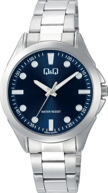 Reloj Q&q Metal Hombre 38mm C04a-037py - Plateado