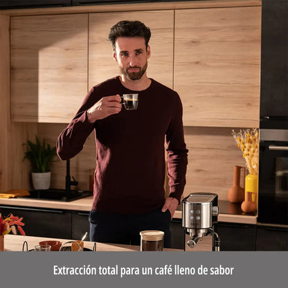 Cafetera Espresso Virtuoso Krups 15 Bares - Plateado