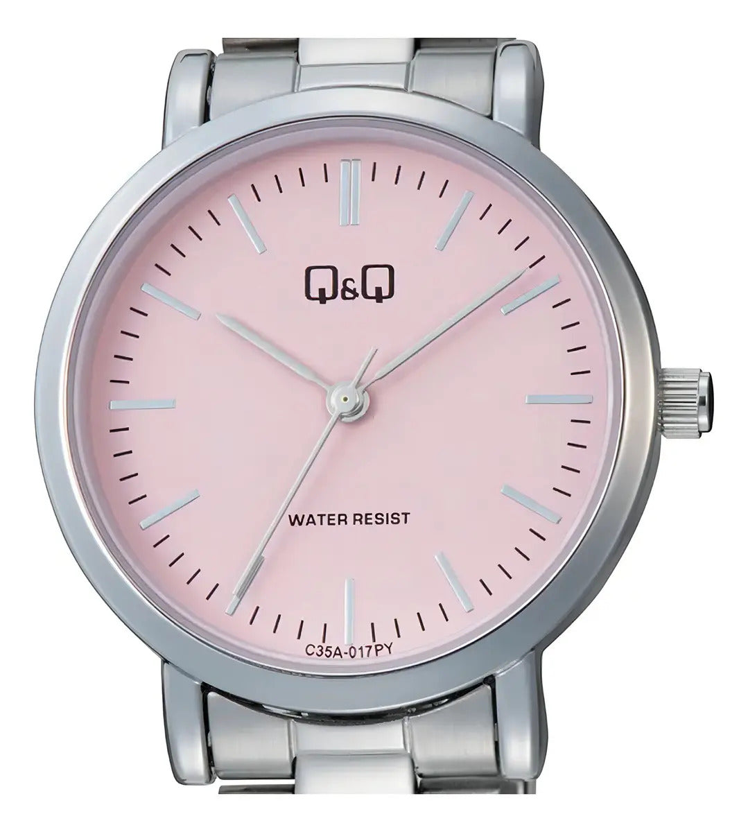 Reloj Q&q Metal Dama 31mm C35a-017py - Plateado