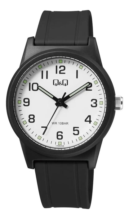 Reloj Q&q Silicona Hombre 40mm Vr35j028y - Negro