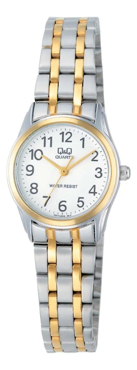 Reloj Q&q Metal Dama 22mm Vn17j404y - Plateado