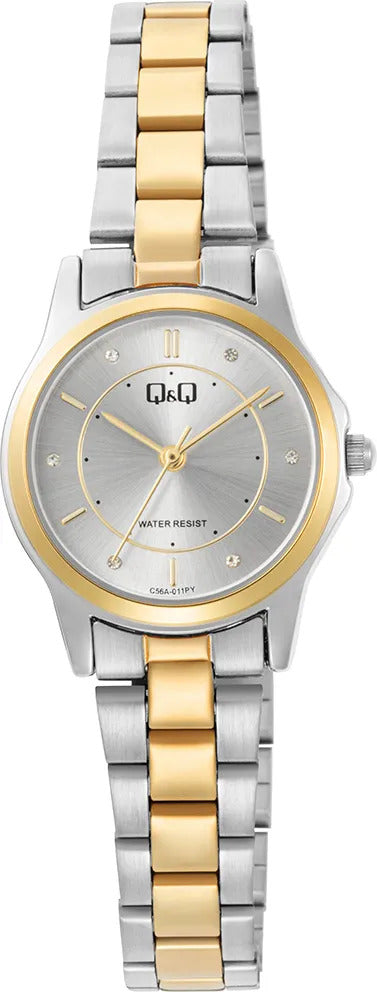 Reloj Q&q Metal Dama 25mm C56a-011py - Plateado