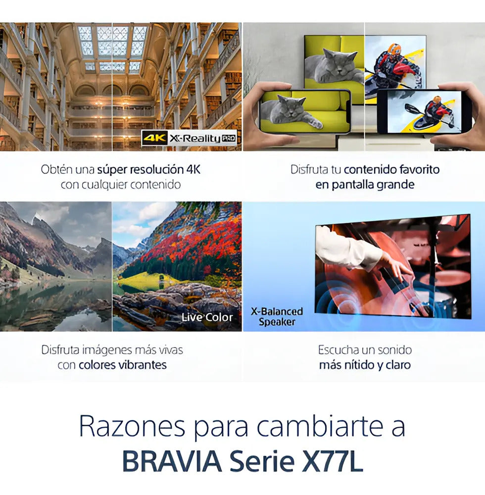 Smart Tv Sony 4k 65'' Google Tv Kd-65x77l
