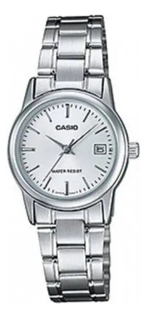 Reloj Casio Metal - Ltp-v002d-7audf - Plateado Blanco
