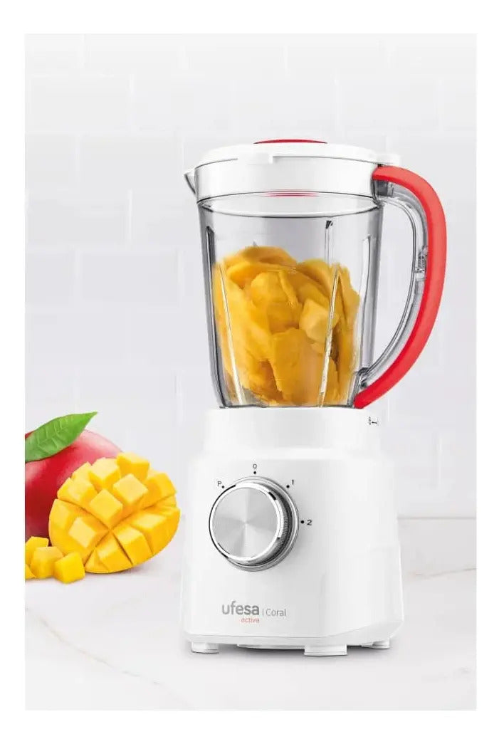 Licuadora Ufesa 600w 1,5 Lts Bs Coral - Blanco