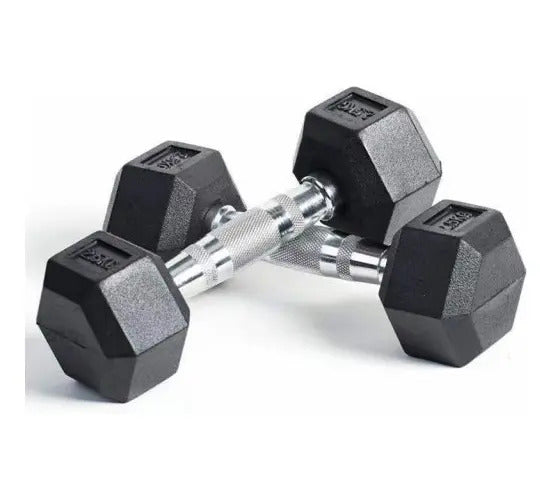 Mancuerna Hexagonal Hierro Recubierto 2,5 Kg Rhino Negro