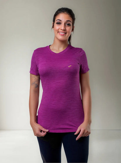Remera Dama Correr Running Gym Crossfit Elite - Violeta Eg2