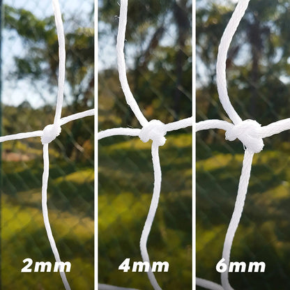 Par Redes Para Arco Fútbol 11, Nylon 4mm Gismar - Blanco