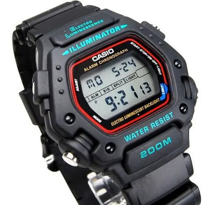 Reloj Digital Casio Crono Alarm/tmr Ill Dw-290-1v Negro Negro Gris