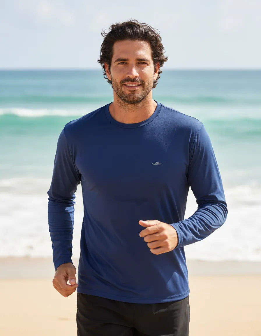 Remera Térmica Filtro Uv50+ Playa Deportes Elite - Azul Marino 2xl