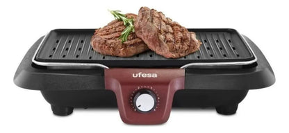 Parrilla Eléctrica Grill Ufesa Copacabana Bb7650 - Negro Y Bordo