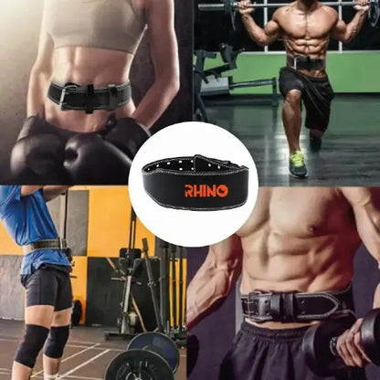 Cinturón Levantamiento Y Fuerza Profesional Rhino - Negro Talle Xl
