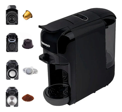 Cafetera Multicápsulas Daewoo Lavazza Nespresso - Negro