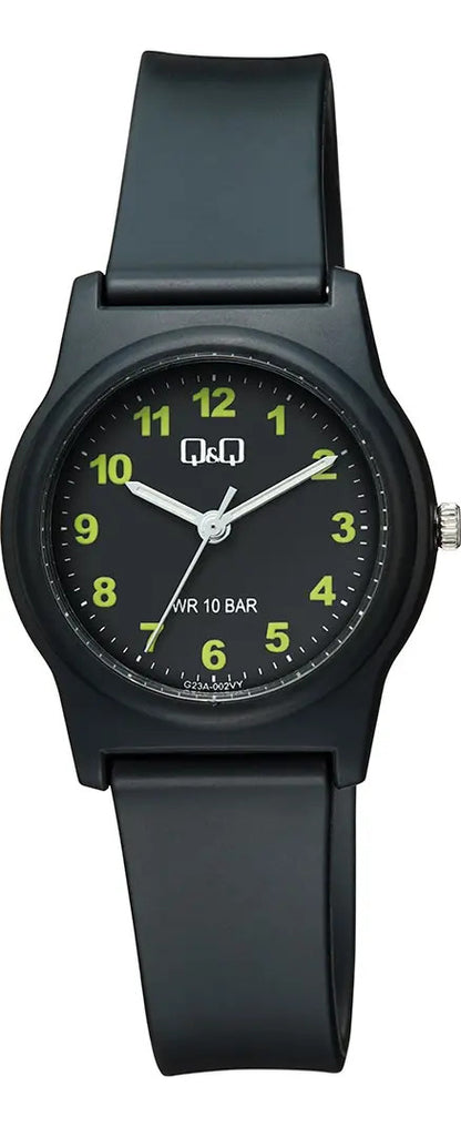 Reloj Q&q Silicona Dama 31mm G23a-002vy - Negro