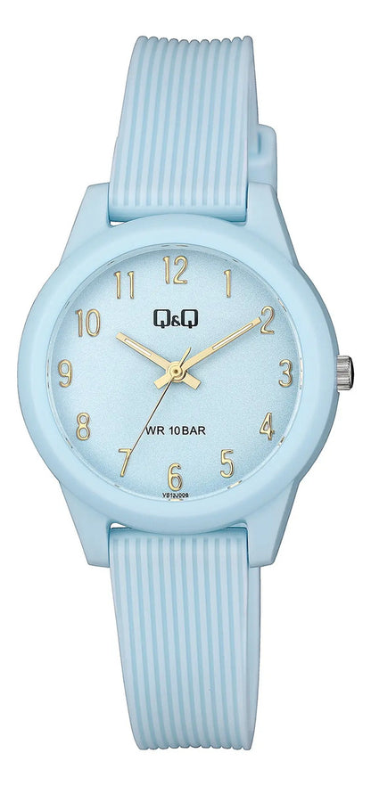 Reloj Q&q Silicona Dama 32mm Vs13j006y - Celeste
