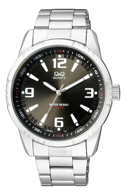 Reloj Q&q Metal Hombre 44mm Q888j205y - Plateado