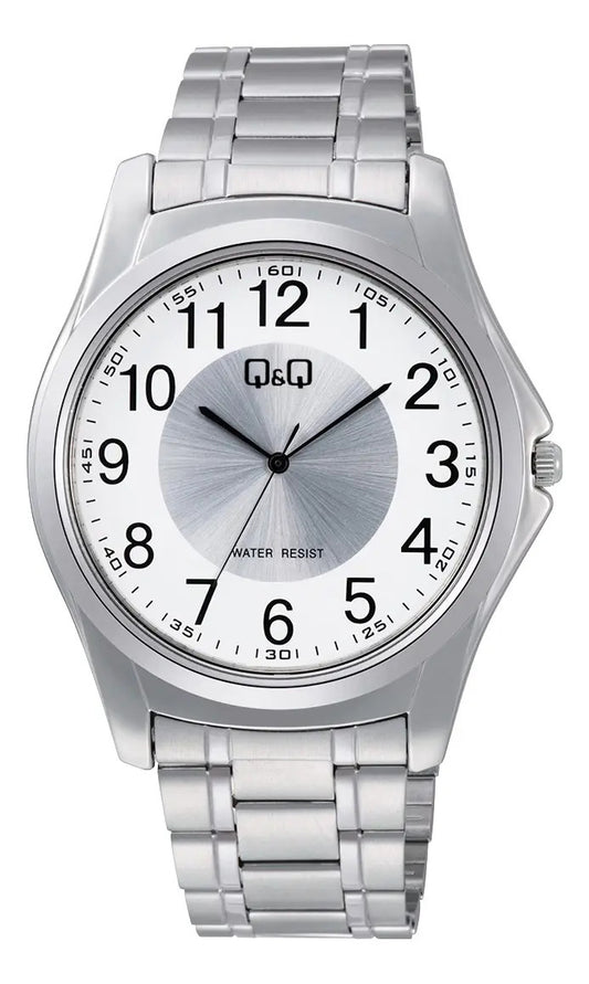 Reloj Q&q Metal Hombre 46mm C41a-002py - Plateado