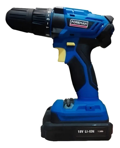 Atornillador Foreman Inalámbrico 18v Azul/negro 50 60hz