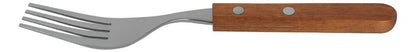 12 Tenedores De Mesa Mango Madera Kutt