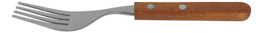 12 Tenedores De Mesa Mango Madera Kutt