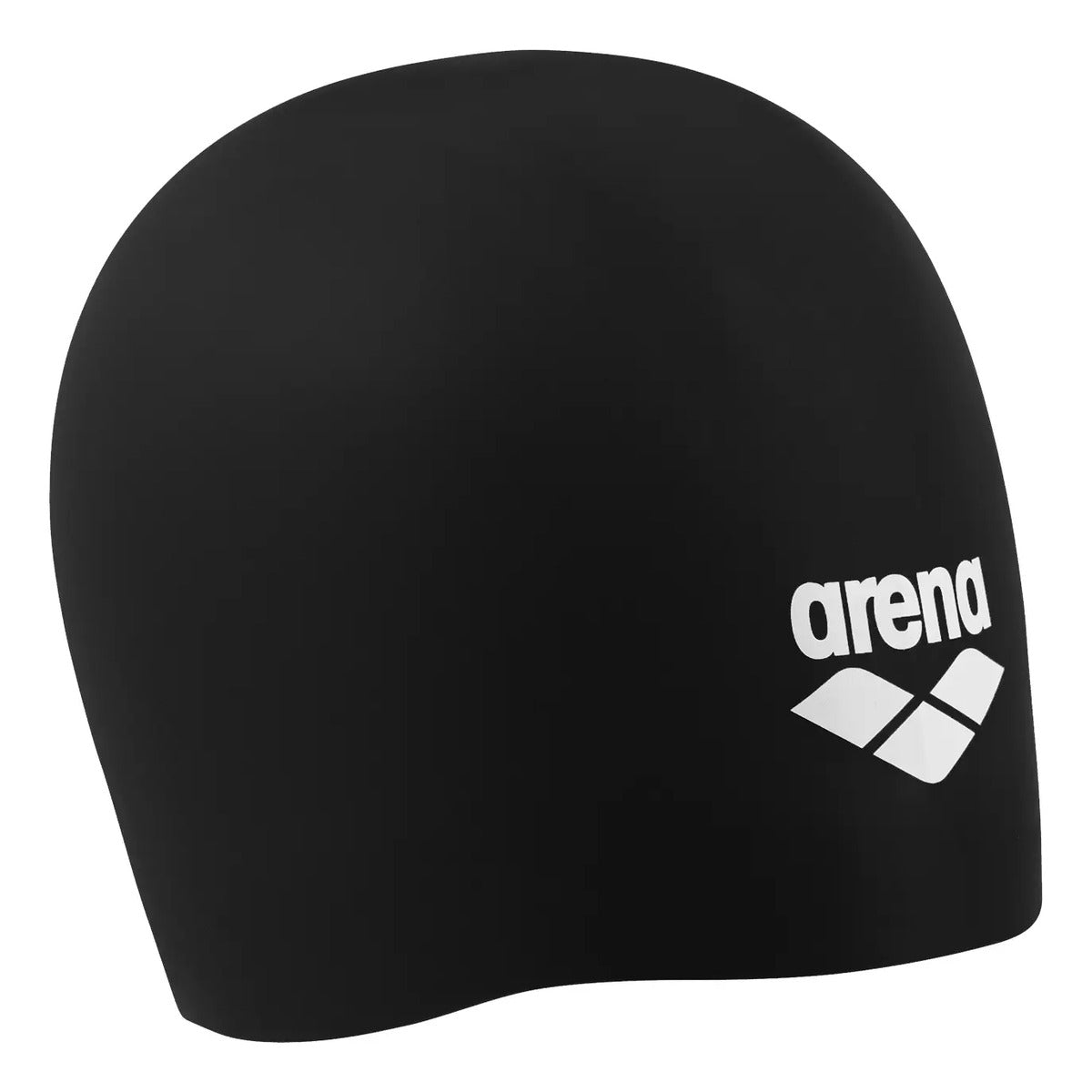Gorra Natación Cabello Largo 100% Silicona Arena - Negro Liso Talle Único