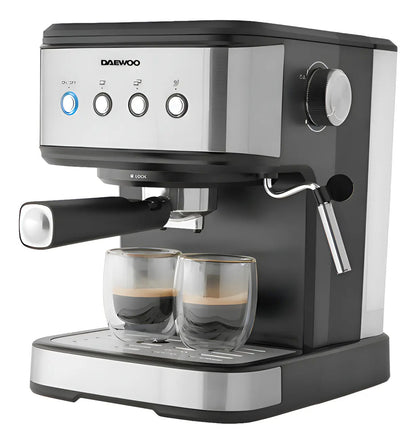 Cafetera Espresso 1,5 Lts Daewoo 20 Bares - Plateado