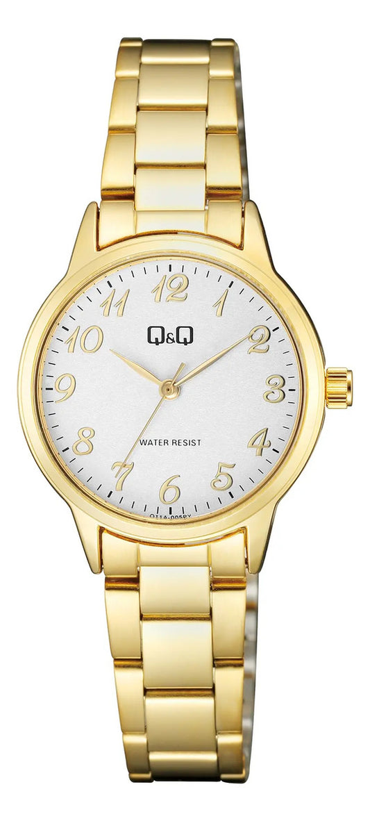 Reloj Q&q Metal Dama 30mm Q11a-005py - Dorado