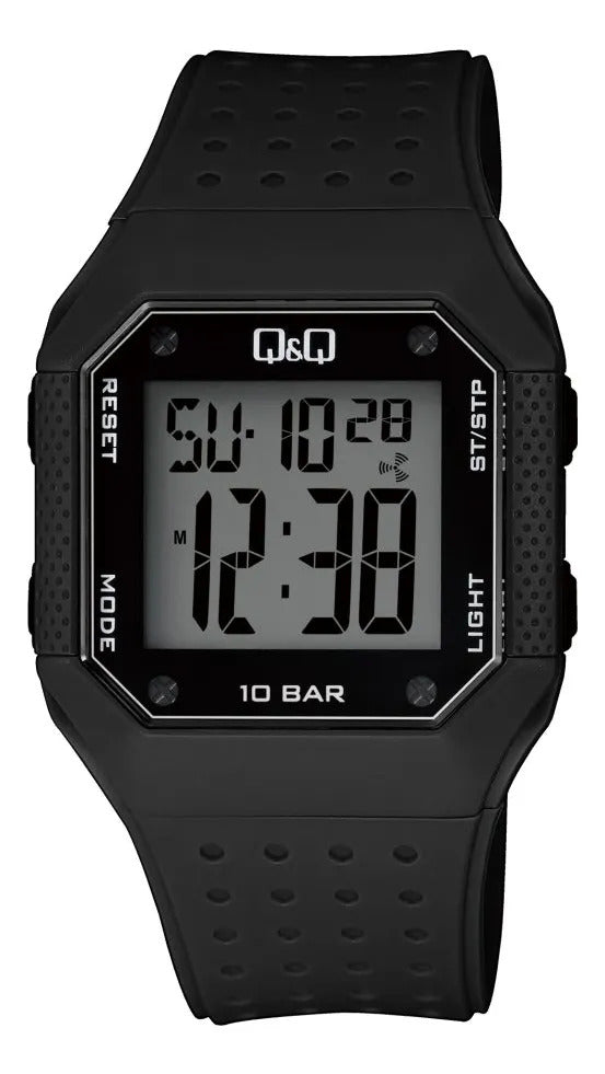 Reloj Q&q Silicona Hombre 42mm M158j001y - Negro