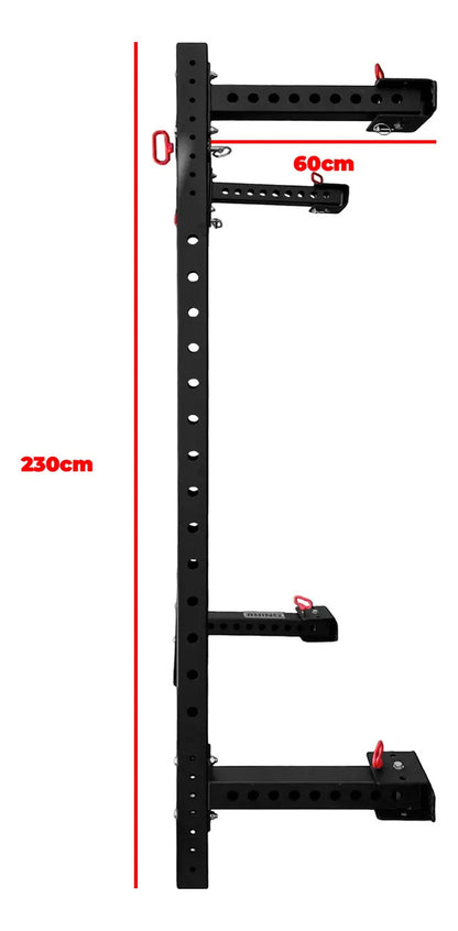Power Rack On Wall Plegable Multifunción Rhino Negro