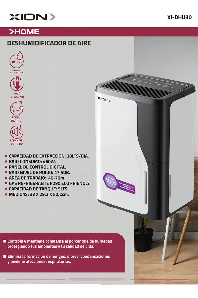 Deshumidificador De Aire Xion 30 Litros Xi-dhu30 - Blanco