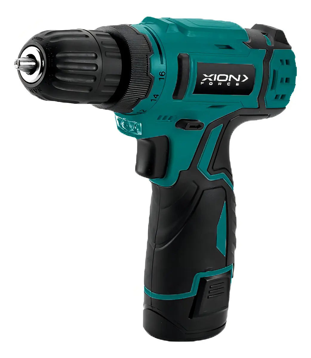 Kit Taladro Inalámbrico Xion + 74 Accesorios Xi-tool74 Verde Oscuro