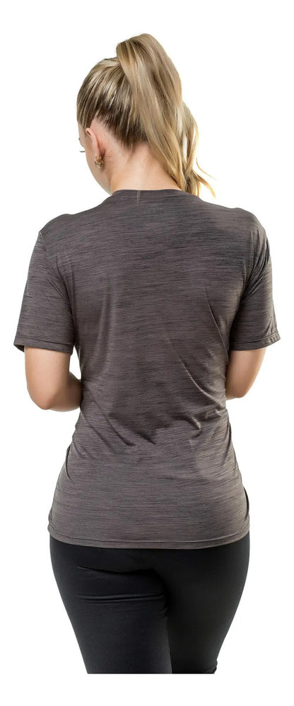 Remera Dama Correr Running Gym Crossfit Elite - Negro Eg1
