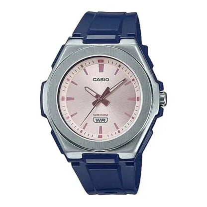 Reloj Casio Silicona Azul Esfera Rosa - Azul - Lwa-300h-2evdf Plata Rosa Claro