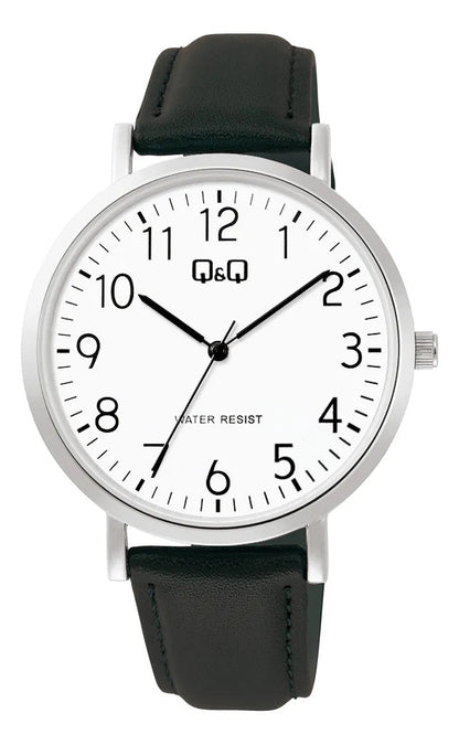 Reloj Q&q Cuero Hombre 40mm C34a-007py - Negro