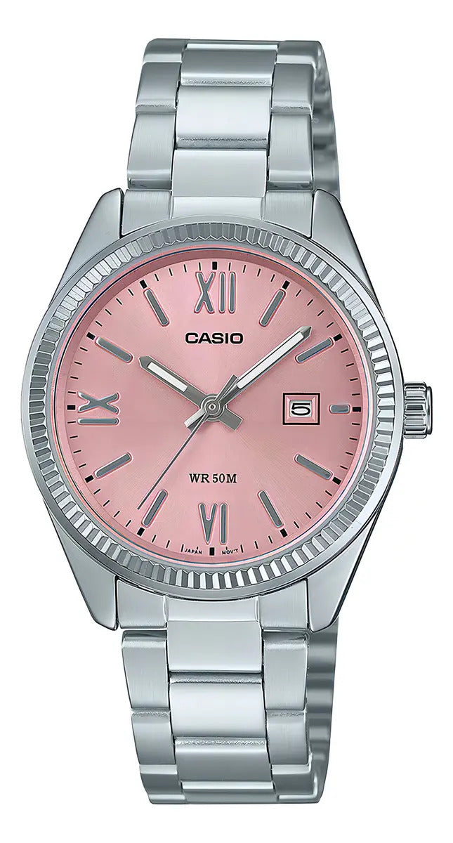 Reloj Casio Metal Dama 35mm Ltp1302dd4a1 - Plateado Rosa