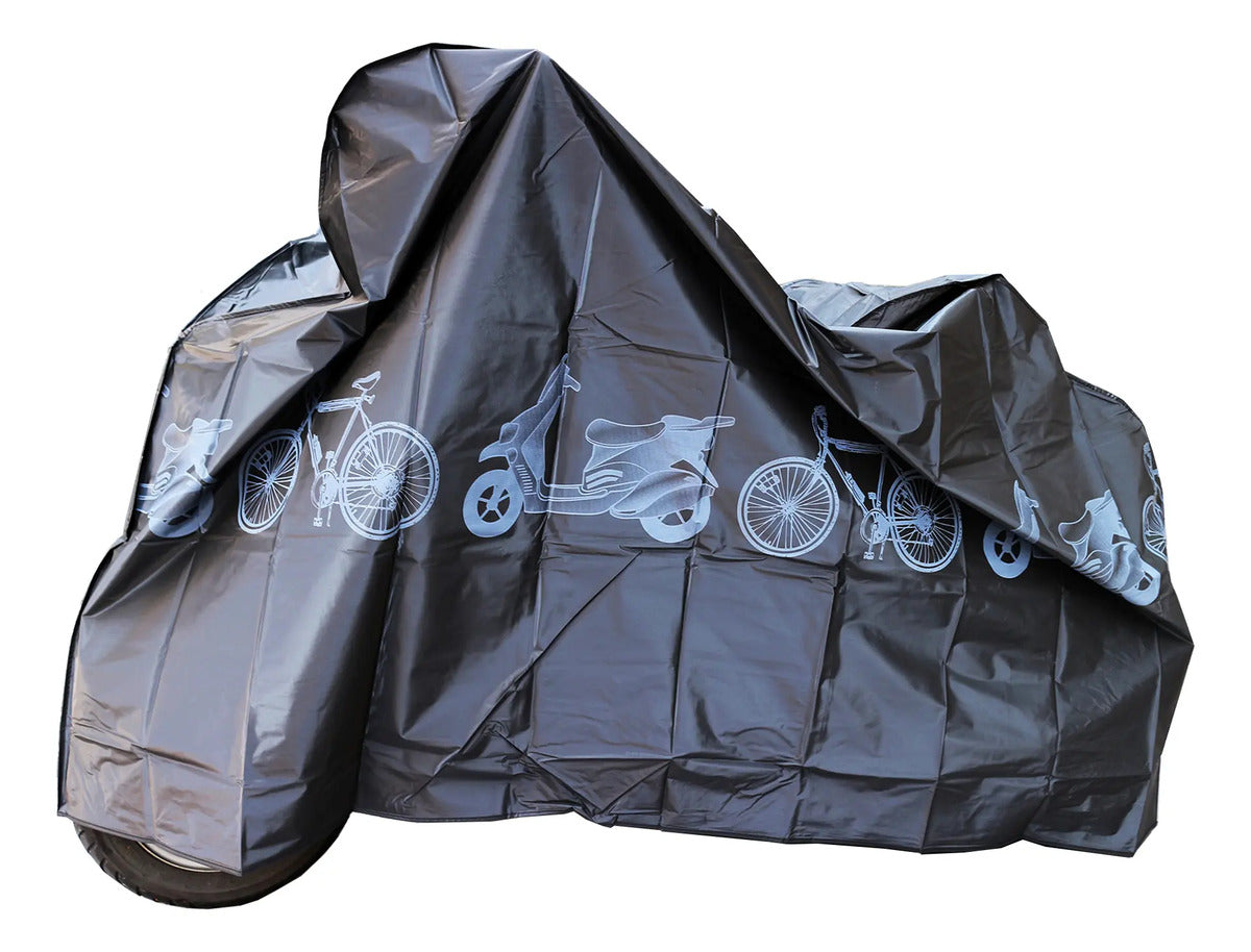 Funda Cubre Bicicleta Lona Impermeable Anti Polvo Sumart Qof Negro Unitalla