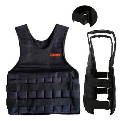 Chaleco Con Peso Ajustable 10kg Rhino - Negro