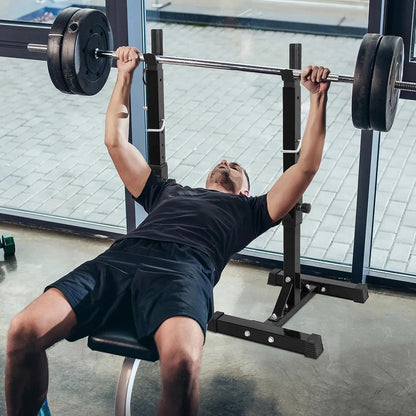 Soporte Para Barra Regulable 200kg Rhino - Negro