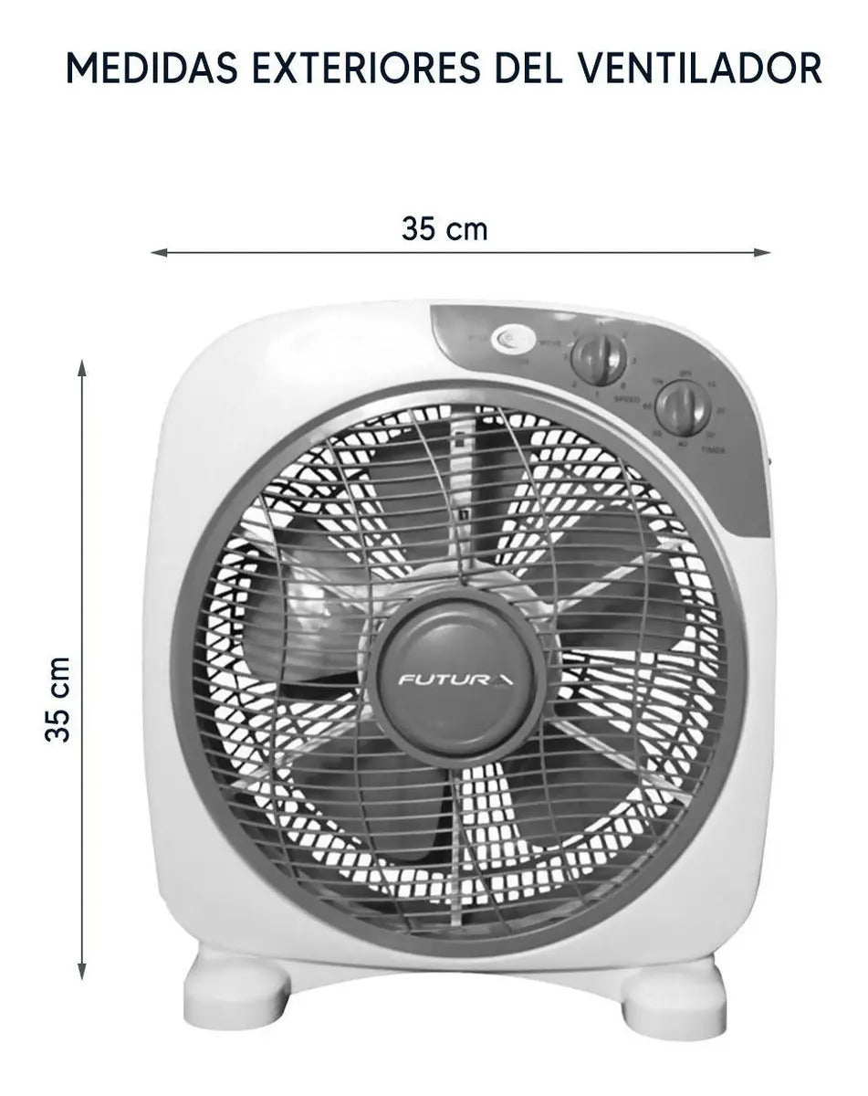 Ventilador Turbo Futura 35cm Fut-tv35 - 35 Cm Blanco Plástico 5