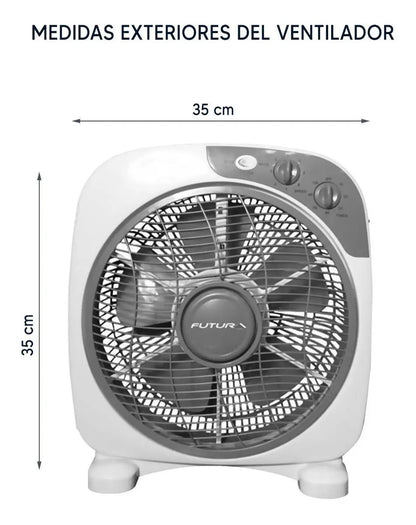 Ventilador Turbo Futura 35cm Fut-tv35 - 35 Cm Blanco Plástico 5