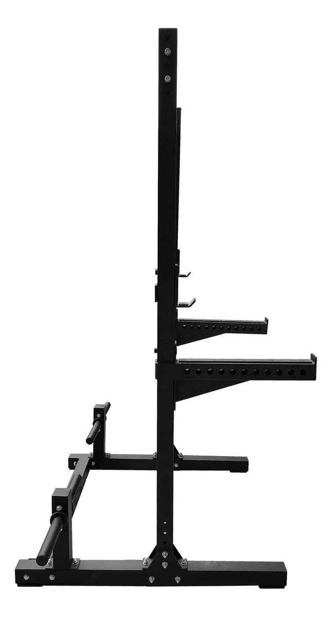 Rack Jaula Soporte Sentadillas Ajustable Rhino - Negro