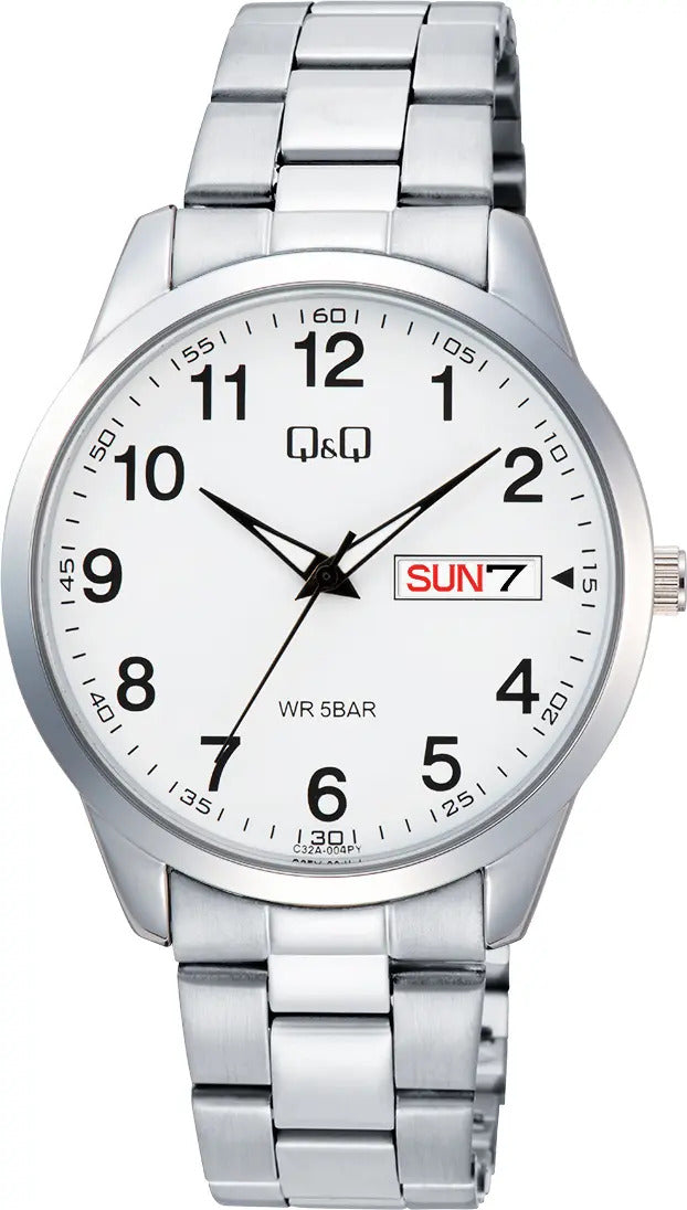 Reloj Q&q Metal Hombre 42mm C32a-004py - Plateado