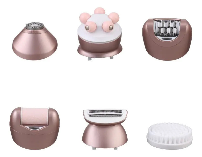 Depiladora Inalámbrica Xion 6 En 1 Xi-epilator6x1 Blanco
