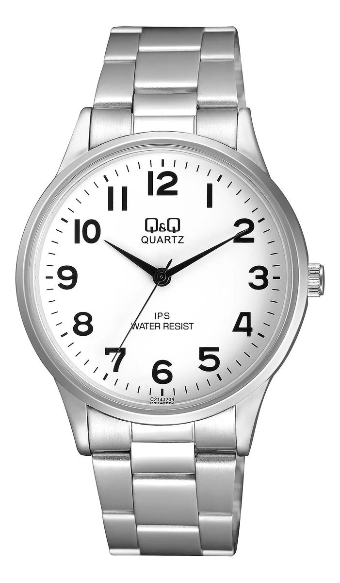 Reloj Q&q Metal Hombre 40mm C214j204y - Plateado