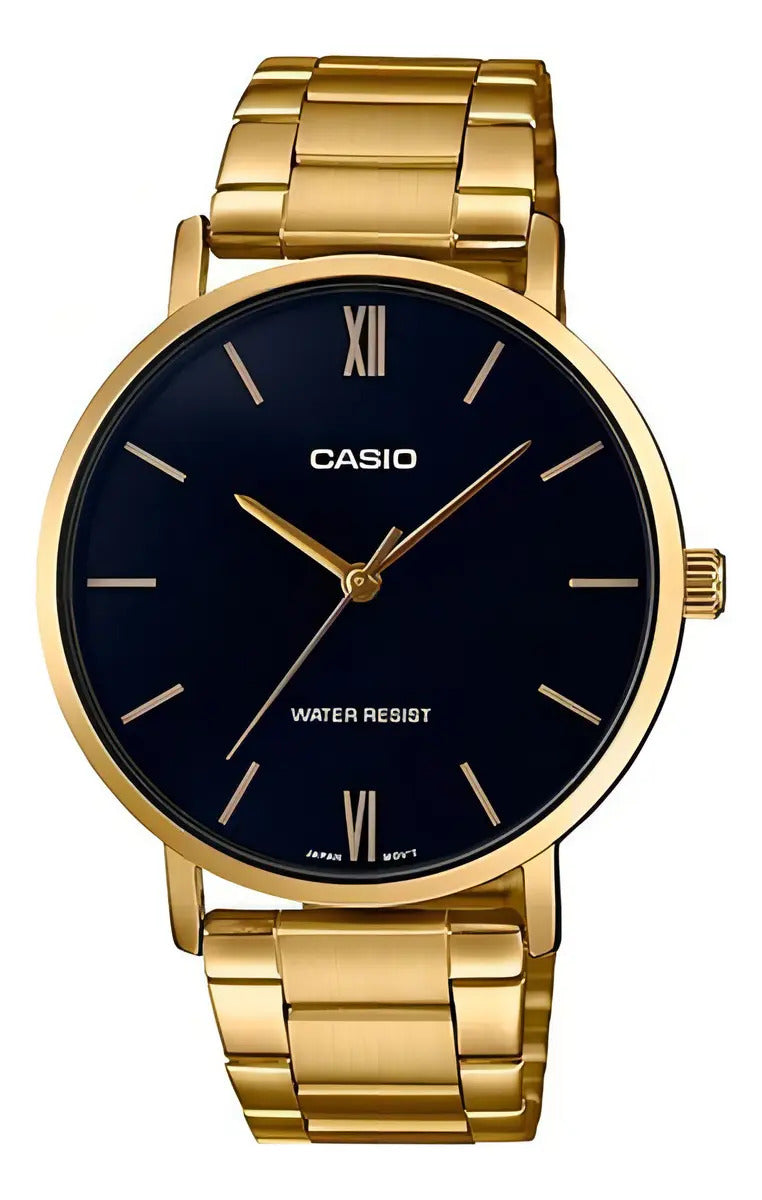 Reloj Casio Metal Mujer Ltp-vt01g-1b - Dorado Negro