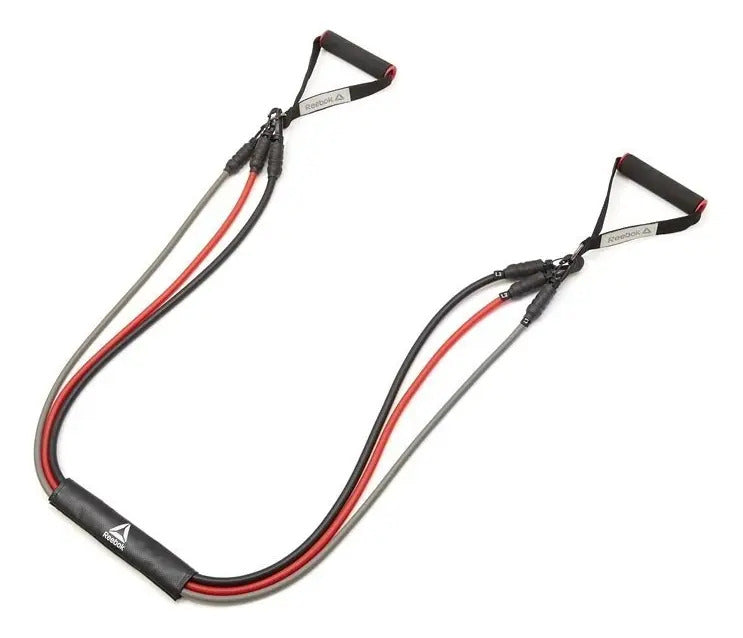 Set Bandas Elásticas Powetube Reebok - Rojo/negro