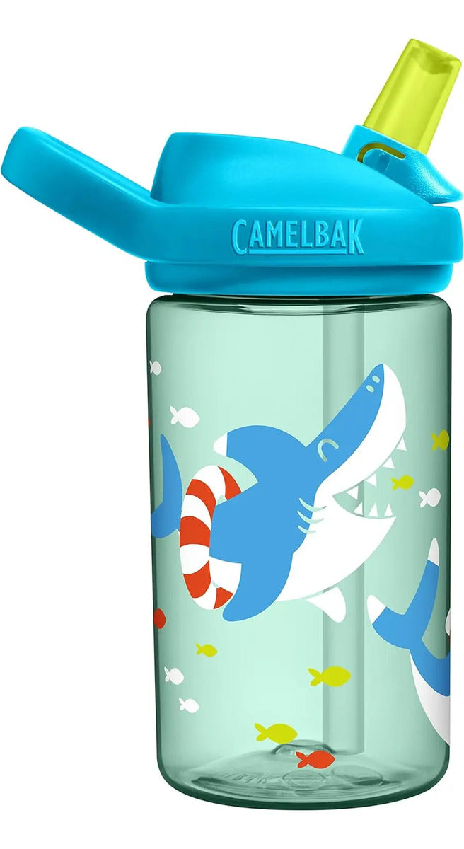 Botella Eddy+ Plus Kids Tiburón 400ml Camelbak - Celeste