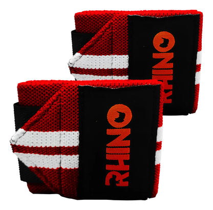 Muñequeras Par Straps Xfit Con Pesas Rhino - Rojo