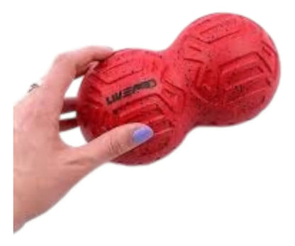Pelota De Masaje Doble Livepro Peanut 19,5 Cm - Rojo