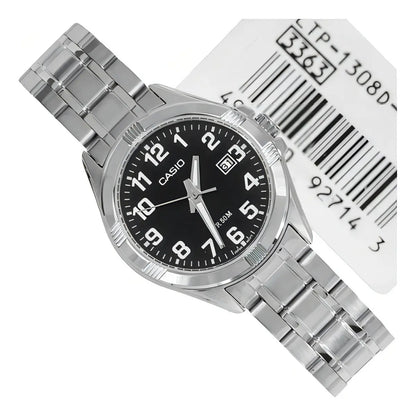 Reloj Casio Metal Dama Ltp-1308d-1b - Plateado Negro